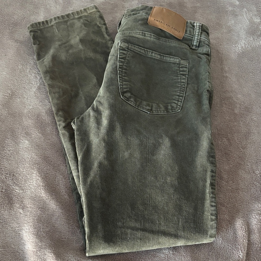 American Eagle Outfitters Green Corduroy Pants